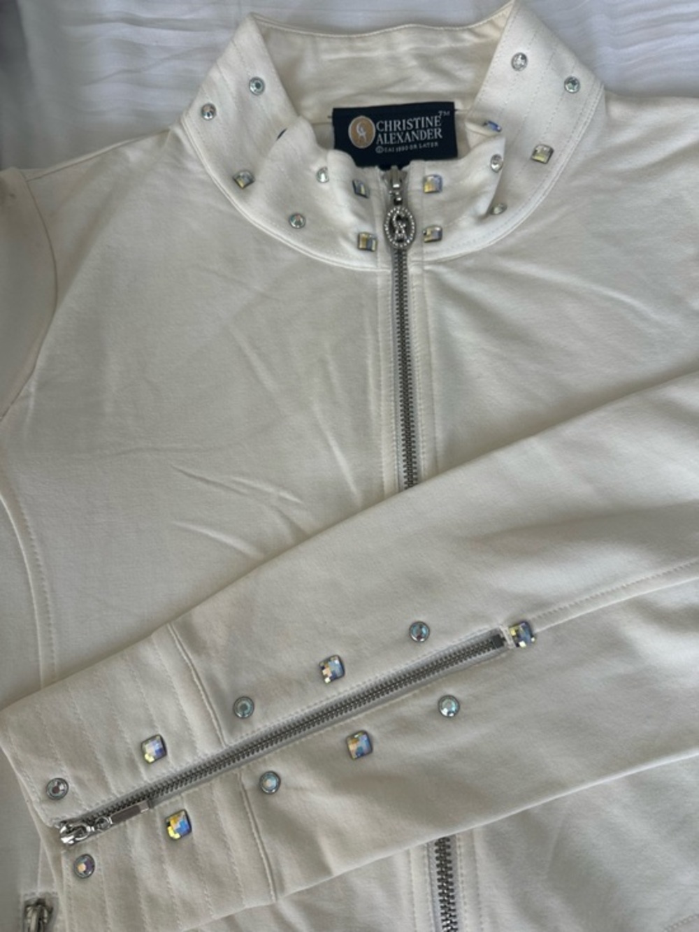 Swarovski Chrystal Zip Jacket by Christine Alexander, M
